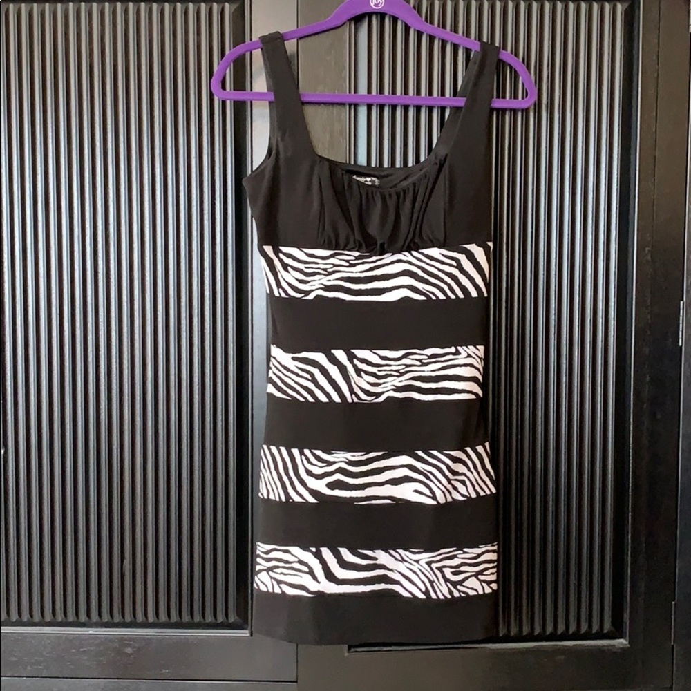 Zebra striped dress
